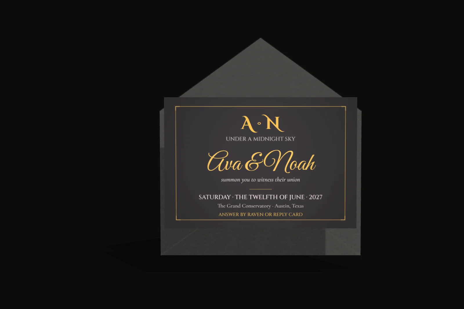 Midnight Gothic invitation